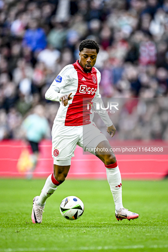 AFC Ajax Amsterdam forward Chuba Akpom plays during the match between Ajax and Groningen at the Johan Cruijff ArenA for the Dutch Eredivisie...