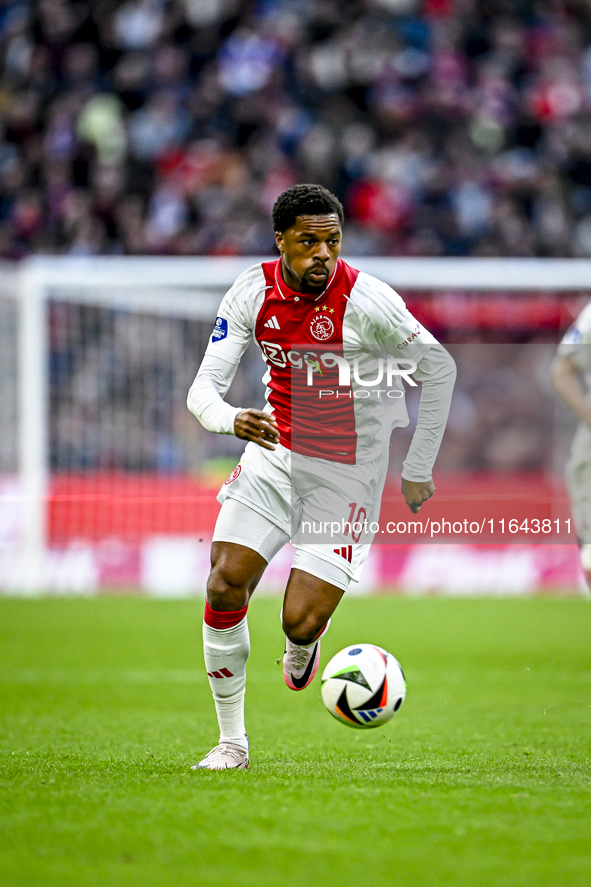 AFC Ajax Amsterdam forward Chuba Akpom plays during the match between Ajax and Groningen at the Johan Cruijff ArenA for the Dutch Eredivisie...