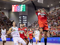 Jacob Wiley of Coviran Granada dunks the ball during the Liga Endesa ACB league basketball match between Coviran Granada and Unicaja Malaga...