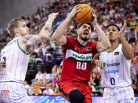 Edgar Vicedo of Coviran Granada and Tyson Perez of Unicaja Malaga battle for the ball during the Liga Endesa ACB league basketball match bet...