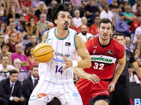 Nihad Djedovic of Unicaja Malaga passes the ball during the Liga Endesa ACB league basketball match between Coviran Granada and Unicaja Mala...