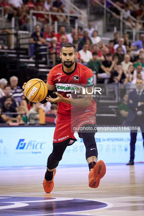 Gian Clavell of Coviran Granada is in action during the Liga Endesa ACB league basketball match between Coviran Granada and Unicaja Malaga a...