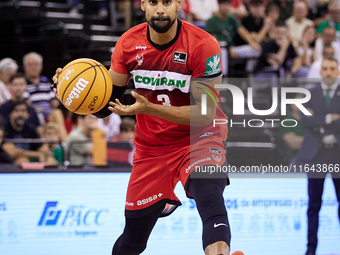 Gian Clavell of Coviran Granada is in action during the Liga Endesa ACB league basketball match between Coviran Granada and Unicaja Malaga a...