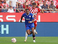 Alvaro Djalo and Miguel Gutierrez play during the match between Girona FC and Athletic Club, corresponding to week 9 of LaLiga EA Sport, at...