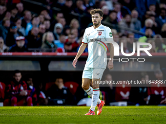 FC Twente forward Mitchell van Bergen plays during the match between Feyenoord and Twente at the Feyenoord stadium De Kuip for the Dutch Ere...