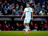 FC Twente forward Mitchell van Bergen plays during the match between Feyenoord and Twente at the Feyenoord stadium De Kuip for the Dutch Ere...