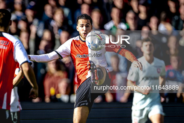 Feyenoord Rotterdam midfielder Ramiz Zerrouki plays during the match between Feyenoord and Twente at the Feyenoord stadium De Kuip for the D...