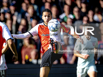 Feyenoord Rotterdam midfielder Ramiz Zerrouki plays during the match between Feyenoord and Twente at the Feyenoord stadium De Kuip for the D...