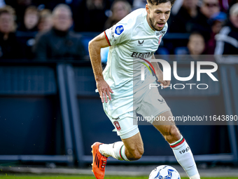 FC Twente forward Mitchell van Bergen plays during the match between Feyenoord and Twente at the Feyenoord stadium De Kuip for the Dutch Ere...