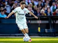 FC Twente forward Mitchell van Bergen plays during the match between Feyenoord and Twente at the Feyenoord stadium De Kuip for the Dutch Ere...