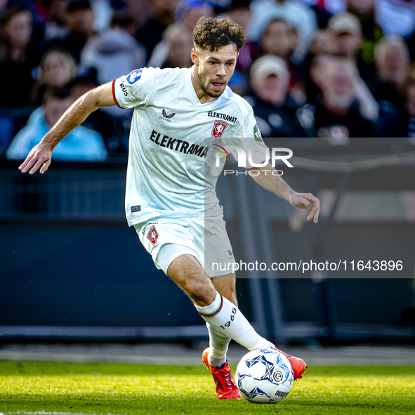 FC Twente forward Mitchell van Bergen plays during the match between Feyenoord and Twente at the Feyenoord stadium De Kuip for the Dutch Ere...