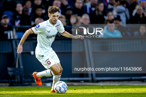 FC Twente forward Mitchell van Bergen plays during the match between Feyenoord and Twente at the Feyenoord stadium De Kuip for the Dutch Ere...