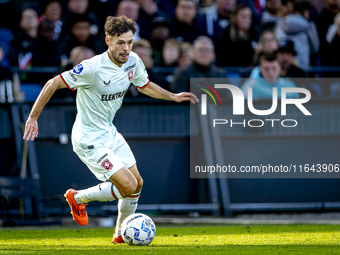 FC Twente forward Mitchell van Bergen plays during the match between Feyenoord and Twente at the Feyenoord stadium De Kuip for the Dutch Ere...