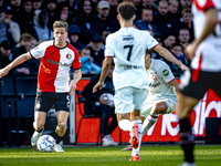 Feyenoord Rotterdam defender Gijs Smal plays during the match between Feyenoord and Twente at the Feyenoord stadium De Kuip for the Dutch Er...