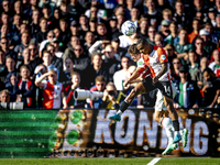 Feyenoord Rotterdam forward Igor Paixao and FC Twente defender Bas Kuipers play during the match between Feyenoord and Twente at the Feyenoo...