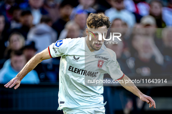 FC Twente forward Mitchell van Bergen plays during the match between Feyenoord and Twente at the Feyenoord stadium De Kuip for the Dutch Ere...