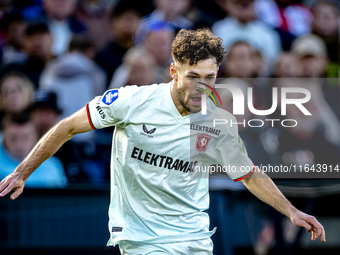 FC Twente forward Mitchell van Bergen plays during the match between Feyenoord and Twente at the Feyenoord stadium De Kuip for the Dutch Ere...