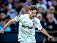 FC Twente forward Mitchell van Bergen plays during the match between Feyenoord and Twente at the Feyenoord stadium De Kuip for the Dutch Ere...