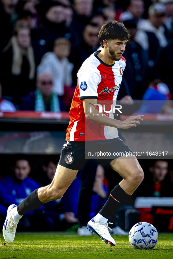 Feyenoord Rotterdam defender Facundo Gonzalez plays during the match between Feyenoord and Twente at the Feyenoord stadium De Kuip for the D...