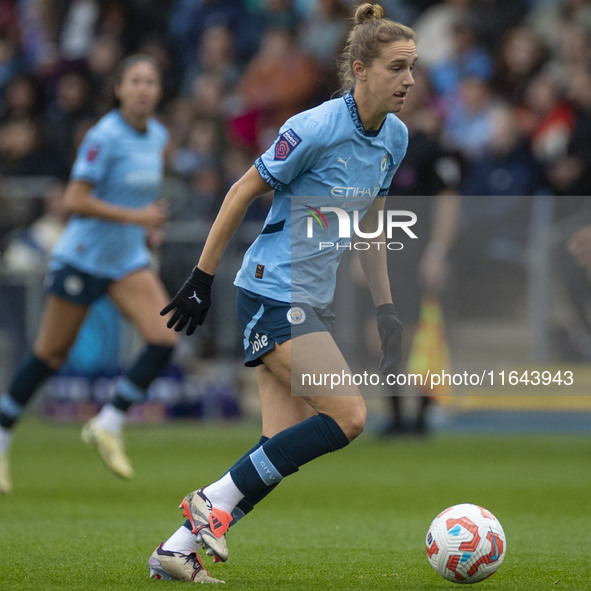 Vivianne Miedema #6 of Manchester City W.F.C. during the Barclays FA Women's Super League match between Manchester City and West Ham United...