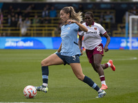 Laia Aleixandri #4 of Manchester City W.F.C. is in action during the Barclays FA Women's Super League match between Manchester City and West...