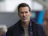 Manchester City W.F.C. manager Gareth Taylor is present during the Barclays FA Women's Super League match between Manchester City and West H...