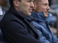 Manchester City W.F.C. manager Gareth Taylor is present during the Barclays FA Women's Super League match between Manchester City and West H...