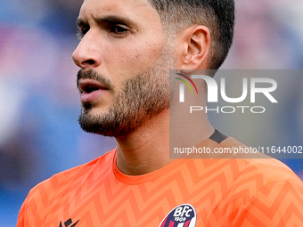 Federico Ravaglia of Bologna FC looks on during the Serie A Enilive match between Bologna FC and Parma Calcio 1903 at Stadio Renato Dall'Ara...