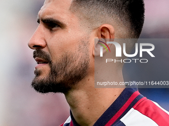 Martin Erlic of Bologna FC looks on during the Serie A Enilive match between Bologna FC and Parma Calcio 1903 at Stadio Renato Dall'Ara on O...