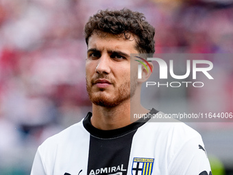 Botond Balogh of Parma Calcio 1903 looks on during the Serie A Enilive match between Bologna FC and Parma Calcio 1903 at Stadio Renato Dall'...