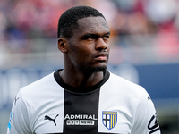 Ange-Yoan Bonny of Parma Calcio 1903 looks on during the Serie A Enilive match between Bologna FC and Parma Calcio 1903 at Stadio Renato Dal...