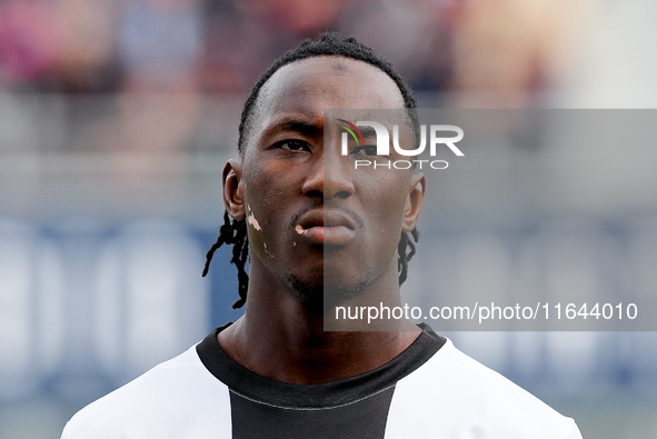 Woyo Coulibaly of Parma Calcio 1903 looks on during the Serie A Enilive match between Bologna FC and Parma Calcio 1903 at Stadio Renato Dall...