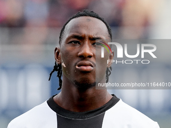 Woyo Coulibaly of Parma Calcio 1903 looks on during the Serie A Enilive match between Bologna FC and Parma Calcio 1903 at Stadio Renato Dall...