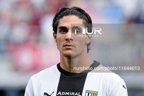 Matteo Cancellieri of Parma Calcio 1903 looks on during the Serie A Enilive match between Bologna FC and Parma Calcio 1903 at Stadio Renato...