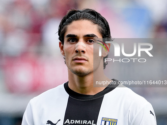 Matteo Cancellieri of Parma Calcio 1903 looks on during the Serie A Enilive match between Bologna FC and Parma Calcio 1903 at Stadio Renato...