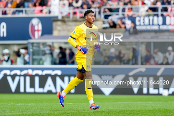 Zion Suzuki of Parma Calcio 1903 looks on during the Serie A Enilive match between Bologna FC and Parma Calcio 1903 at Stadio Renato Dall'Ar...