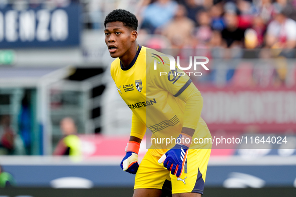 Zion Suzuki of Parma Calcio 1903 looks on during the Serie A Enilive match between Bologna FC and Parma Calcio 1903 at Stadio Renato Dall'Ar...