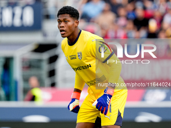 Zion Suzuki of Parma Calcio 1903 looks on during the Serie A Enilive match between Bologna FC and Parma Calcio 1903 at Stadio Renato Dall'Ar...