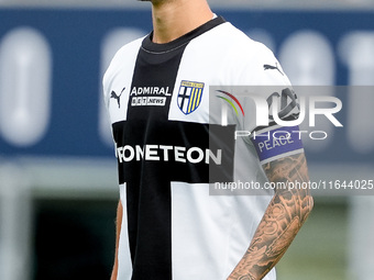 Enrico Delprato of Parma Calcio 1903 during the Serie A Enilive match between Bologna FC and Parma Calcio 1903 at Stadio Renato Dall'Ara on...