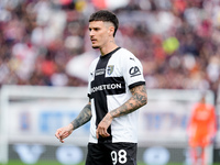 Dennis Man of Parma Calcio 1903 looks on during the Serie A Enilive match between Bologna FC and Parma Calcio 1903 at Stadio Renato Dall'Ara...