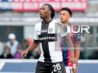 Woyo Coulibaly of Parma Calcio 1903 during the Serie A Enilive match between Bologna FC and Parma Calcio 1903 at Stadio Renato Dall'Ara on O...