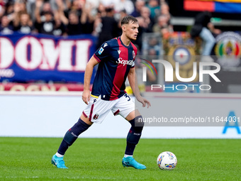 Sam Beukema of Bologna FC during the Serie A Enilive match between Bologna FC and Parma Calcio 1903 at Stadio Renato Dall'Ara on October 06,...