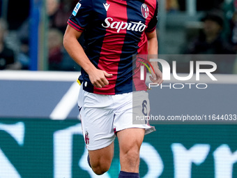 Nikola Moro of Bologna FC during the Serie A Enilive match between Bologna FC and Parma Calcio 1903 at Stadio Renato Dall'Ara on October 06,...