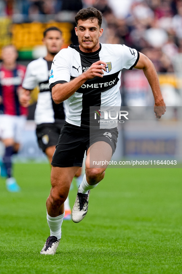 Botond Balogh of Parma Calcio 1903 during the Serie A Enilive match between Bologna FC and Parma Calcio 1903 at Stadio Renato Dall'Ara on Oc...