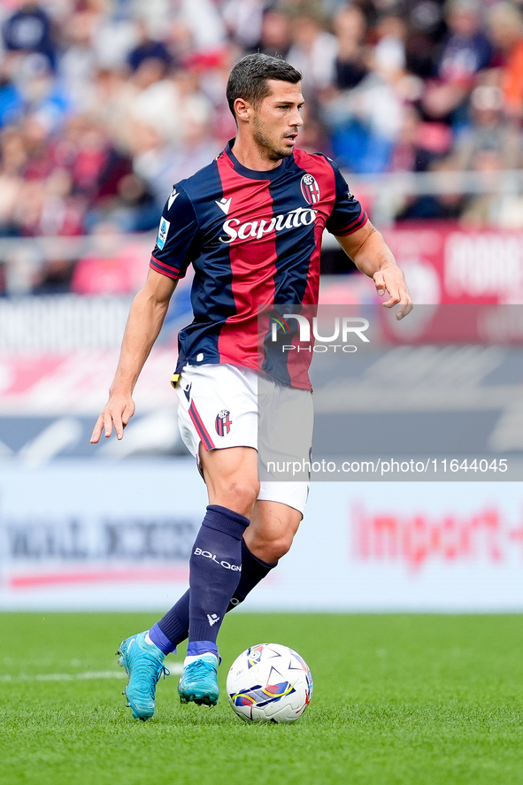 Remo Freuler of Bologna FC during the Serie A Enilive match between Bologna FC and Parma Calcio 1903 at Stadio Renato Dall'Ara on October 06...