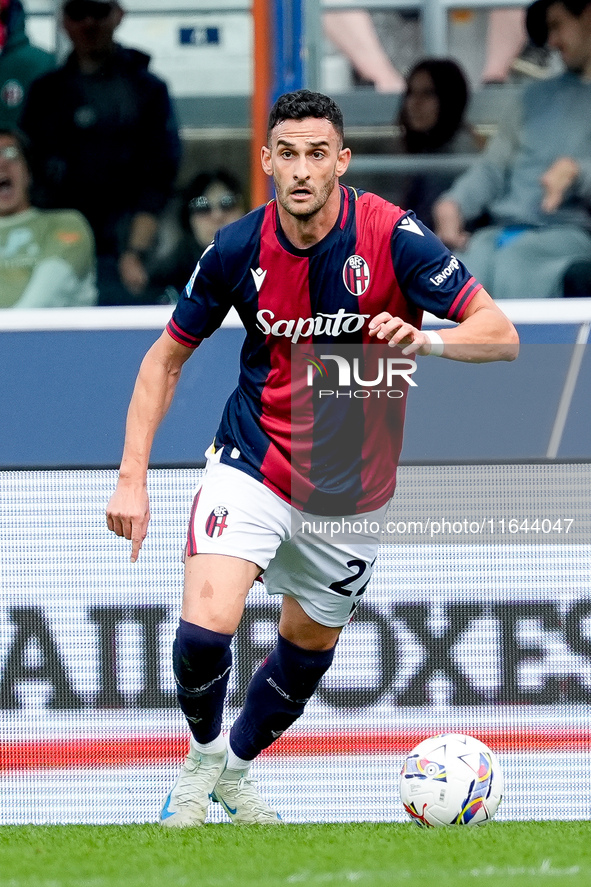 Charalampos Lykogiannis of Bologna FC during the Serie A Enilive match between Bologna FC and Parma Calcio 1903 at Stadio Renato Dall'Ara on...