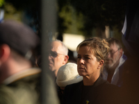 Mona Neubaur, NRW Minister of Economy, takes part in a walk as hundreds of people participate in the ''bring them home'' march to mark the f...