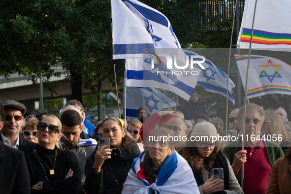 Hundreds of people take part in the ''Bring Them Home'' march to mark the first anniversary of the October 7 Hamas attack, which creates a r...