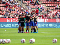 Athletic Club players participate in the match between Girona FC and Athletic Club, corresponding to week 9 of LaLiga EA Sport, at the Monti...