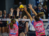 Lucille Giquel of Chieri '76 is in action during the Italian women's Serie A1 Volleyball championship: Day 1 match between Reale Mutua Fener...